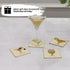 Set 4 (4")| Folkulture Coasters of Beaded Cocktail Handmade Square Drink Coasters for Coffee Table & Bar | Boho Home