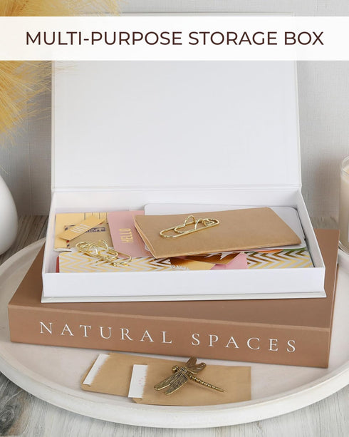 Set 2 Beautiful Decorative Books - of Boxes Enhance Your Coffee Table, Bookshelf or Mantel Shelf Decor - Aesthetic
