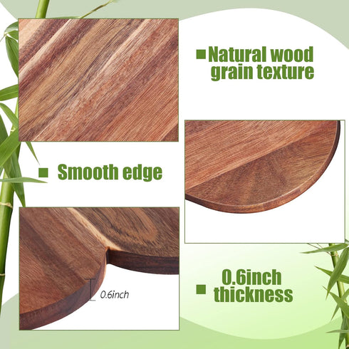 Heart Shaped Cutting Board, 12 x 10 x 0.6 Inch Acacia Wood Cheese Serving Platter, Charcuterie Board for Gifts