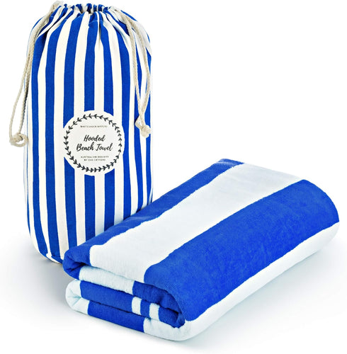 3-10 30"x50" 100% Premium Large Hooded Beach Towel for Kids Aged | Drawstring Carry Bag Included | Size | Classic