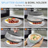 10 Inch Microwave Food Cover & Collapsible Silicone Mat, Splatter Guard, Plate Holder & Kitchen Colander for Meal Prep,