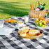 Buffalo Plaid Tablecloth 35 ? 35" - Black and White Checkered, Machine Washable Polyester, Waterproof, Durable for