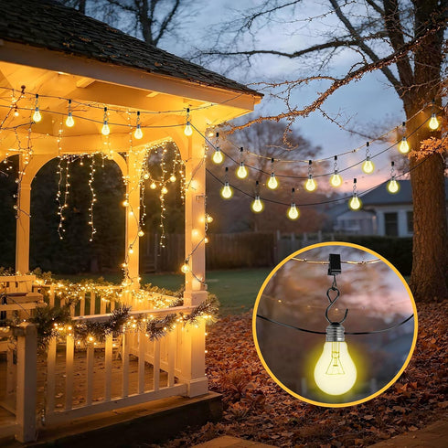 46 Pack HOOSUN Curtain Hooks Clips,S Hooks for Hanging Outside String Lights,Metal Curtain Rod Hooks,Small Light