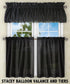 Ellis Curtain Stacey Sheer Tailored Tier Pair Curtains, 56" x 30", Black