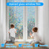 COUNTEWOL Rainbow Window Privacy Film, 3D Decorative Vinyl Window Clings, Non-Adhesive Sticker (17.5 x 78.7 Inch)