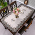 ZMNSZBD (23.6''x47'') Beige Embroidered Coffee Table Cover Rectangular Dust Cover