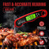 Meat Thermometer Digital - Fast Instant Read Food Thermometer for Cooking, Candy Making, Outside Grill, Waterproof Kitchen Thermometer with Backlight & Hold Function - Red