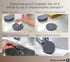 Set 4 Stone Coasters Slate of from Diatomaceous Earth, Fast Absorbing Stone Coasters for Drinks, Water Absorbent