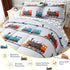 Sets Set 5 Viviland Kids Twin Bedding for Boys, Soft Twin Comforter with Sheets, Pieces Microfiber Bed in a Bag, Light