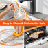 Silicone Bread Sling Oval and Round, Non-Stick Reusable Baking Mat for Dutch Oven with Long Handles (Orange)