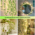 23FT 73 Ivy Vine String Lights, LED Lighted Garland with Green Leaves, USB & Battery Powered, Room Wall, Dorm, Bedroom