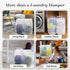 Handy Laundry Mesh Popup Hamper - White, Two Compartments, Collapsible for Easy Storage, Great for Kids Room or Travel.