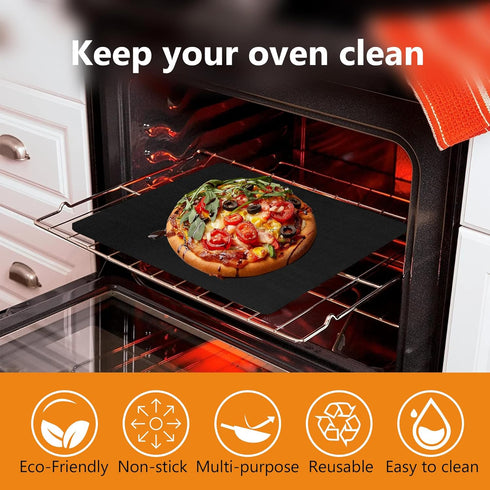 UBeesize 2 Pack Large Oven Liners, 16x24 Inch Heavy Duty Non Stick Teflon Mats for Ovens and Grills