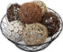 Blue Donuts Decorative Balls, Assorted Rattan Wicker Balls for Centerpiece Bowl Fillers, Pack of 6