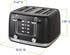 West Bend 4 Slice Toaster - Extra-Wide and Deep Slots with 3 Functions, 7 Shade Settings, Black