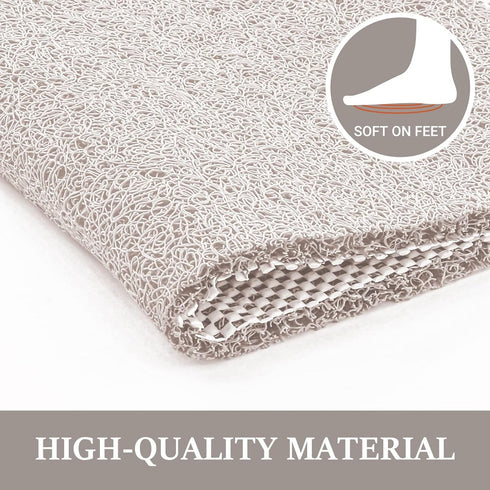 Mat,24x16 inch, LuxStep Shower Mat Bathtub Non-Slip Bath Mat with Drain, Quick Drying PVC Loofah Bathmat