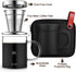 Pour Over Coffee Maker Set for Travel/Camping/Hiking, 14 Oz Borosilicate Glass Mug, Stainless Steel Coffee Filter