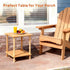 Aniston 2-Tier Outdoor Side Table, Adirondack Side Table, Bamboo Side Tables for Outside or Indoor, Small Weather