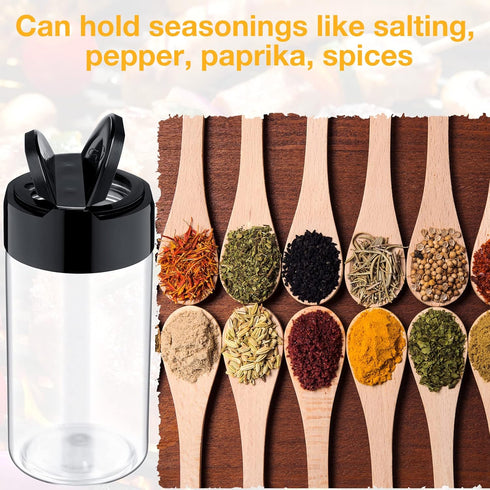 30 Pack 8.7 oz Mimorou Plastic Spice Jars with Shaker Lids Clear Seasoning Containers Spice Bottles for Kitchen Storing