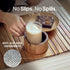 THE LAZY STORE Acacia Couch Arm Tray for Drinks and Snacks with Detachable Cup Holder, Anti Slip Base and Foldable