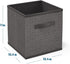 Nestl Foldable 12 Cube Storage Organizer Bins, Grey Fabric Storage Baskets with Handles, 11-Inch for Bedroom, Playroom