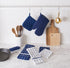 DII Basic Terry Collection Quilted 100% Cotton, Nautical Blue, Pan Handle, 3 Piece