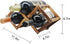 Foldable Wooden Wine Bottle Holder, Free Standing Natural Wine Rack for 2 Slots, Holds 3 Bottles