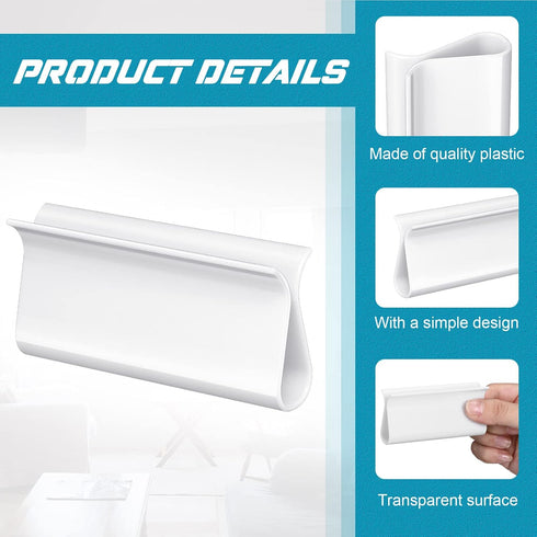 Roller Window Shades Pull for Blinds, Shade Grips Plastic Hem Grip Roller Shade Hardware for Home (White, 4 Pieces)