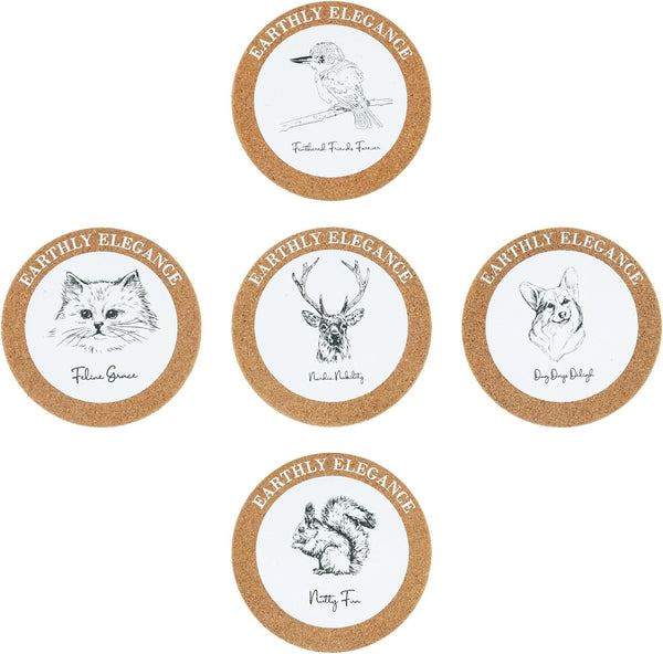 Cork Trivet, 5 Pcs 7.28" Trivets for Hot Dishes & 4" Coasters