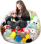 Clear Stuffed Animal Storage Bean Bag Chair Cover for Kids, Extra Large