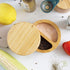 8 Totally Bamboo Salt Keeper Duet Bamboo Salt Cellar with Dual Compartments for Salt and Pepper or Spices, Magnetic