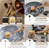 SUPRNN 1 3 Bamboo Dish Brush with Handle, Sturdy Wooden Handle with Natural Bristle Heads, Horsehair, Sisal, Palm - All