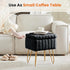 4 DUMOS Vanity Stool Chair, Ottoman with Storage, Makeup Cute Soft Small Footstool, Modern Style Faux Fur Seat