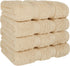 American Soft Linen Luxury Washcloths, 600 GSM 100% Cotton, 4 Piece Set, Beige