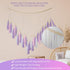 Ariswill 41" 32" Pink & Purple Macrame Hanging Boho Wall dcor, Purple Wall Decor for Bedroom Living Room Girls Room
