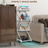 Small White 4 Tier Vertical Shoe Rack Shelf - Metal Tall Shoe Organizer for Entryway, Bedroom, Living Room - Space
