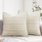 18X18 Decorative Farmhouse Linen Throw Pillow Covers, Boho Textured Pillow Case Set