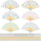 Roowest 36 Pcs Floral Folding Hand Fan Bulk Tea Party Handheld Folding
