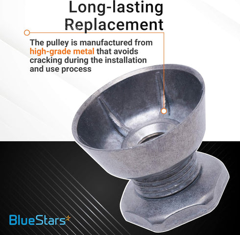 Ultra Durable Dryer Motor Pulley Replacement by BlueStars, Exact Fit for Whirlpool & Maytag Dryers, PACK OF 4