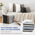 cygnus 20x20 Pillow Covers Set of 2, Farmhouse Decor Stripe Patchwork Linen Throw Covers for Couch Sofa