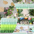Besutolife Grass Green Hawaiian Table Skirt Tutu for Jungle Party, St. Patrick's Day Luau Tropical Island Decorations