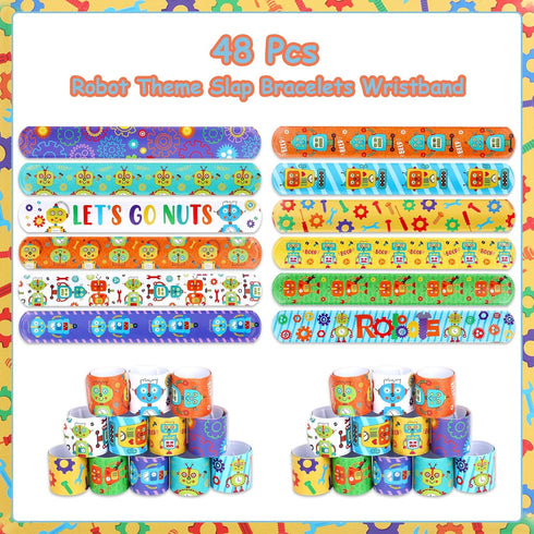 48pcs Serencatcher Slap Bracelets Party Favors for Birthday Baby Shower Party Supplies Gifts