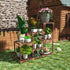 NIREUS Plant Stand Indoor and Outdoor,Wooden Plant Stand Multi Terrace Living Room Corner Balcony and Garden, Wooden