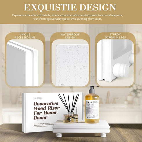 Counter EOSAHR Decorative Pedestal Stand for Home Decor Farmhouse Bathroom Organizer & Soap Holder for Bathroom Sink