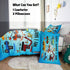 Set Set,Car Set1 2 Boys Construction Vehicles Truck Comforter Twin,Christian Kids God Says I Am Construction Bedding