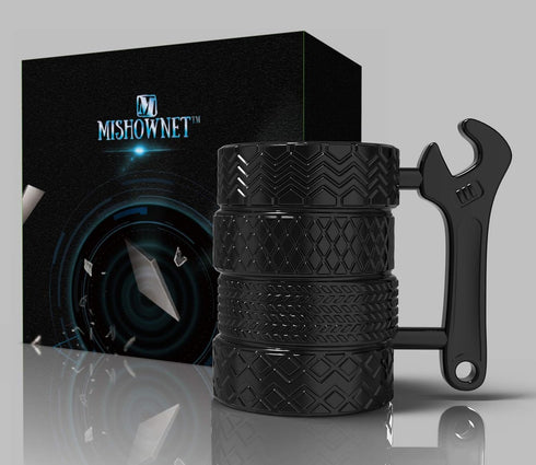 Tire Coffee Tea Mug Gift for Car Lovers, Mechanics, Car Enthusiasts, Christmas Gifts for Man Birthday Gift