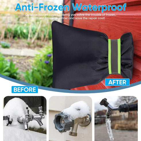 24 Pack 6.7"W 8.3"H Outdoor Faucet Covers for Winter - x Outside Hose Bib Spigot Covers Protector Socks for Winter