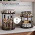 2-Tier Countertop BB05TL01 HOOBRO Lazy Susan Organizer Spice Rack, Height Adjustable Rotating Lazy Turntable Spice