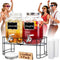 KIKCOIN 1 Gallon Glass Drink Dispensers for Parties, 2 Pack Leakproof Beverage