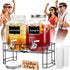 KIKCOIN 1 Gallon Glass Drink Dispensers for Parties, 2 Pack Leakproof Beverage